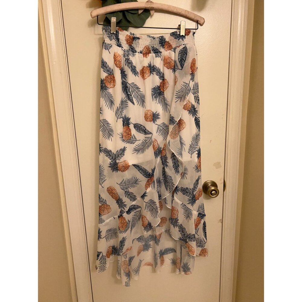 Cupshe Ruffle Chiffon Stretch Waist Maxi Medium - Picture 3 of 16